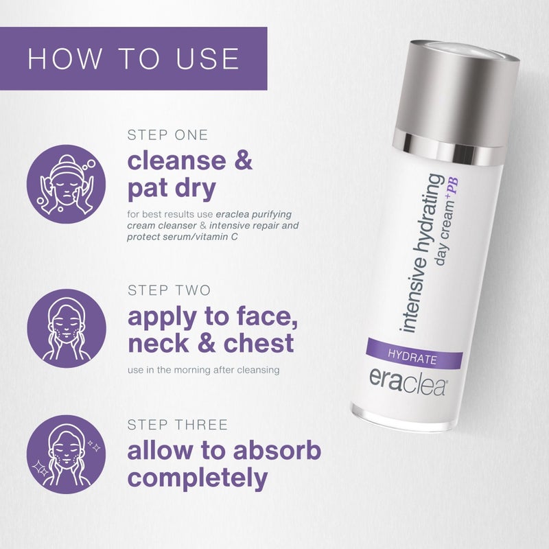 eraclea Intensive Hydrating Day Cream +PB, Skin Balancing Moisturizer with Probiotics, Hyaluronic Acid, and Squalane, Anti-Aging & Hydrating Face Cream (1 fl oz) - Image 4